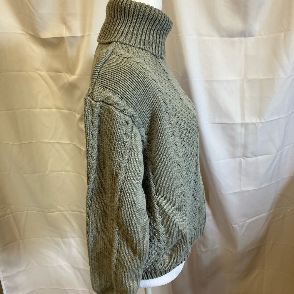 Scott Olive Green Turtleneck Sweater - Picture 4 of 8